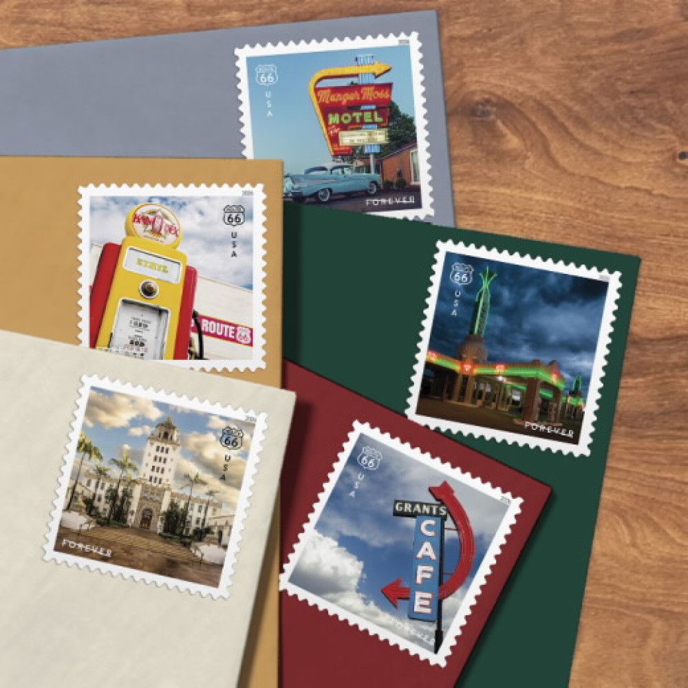 (2026) Route 66 Forever Stamps, Sheet of 16