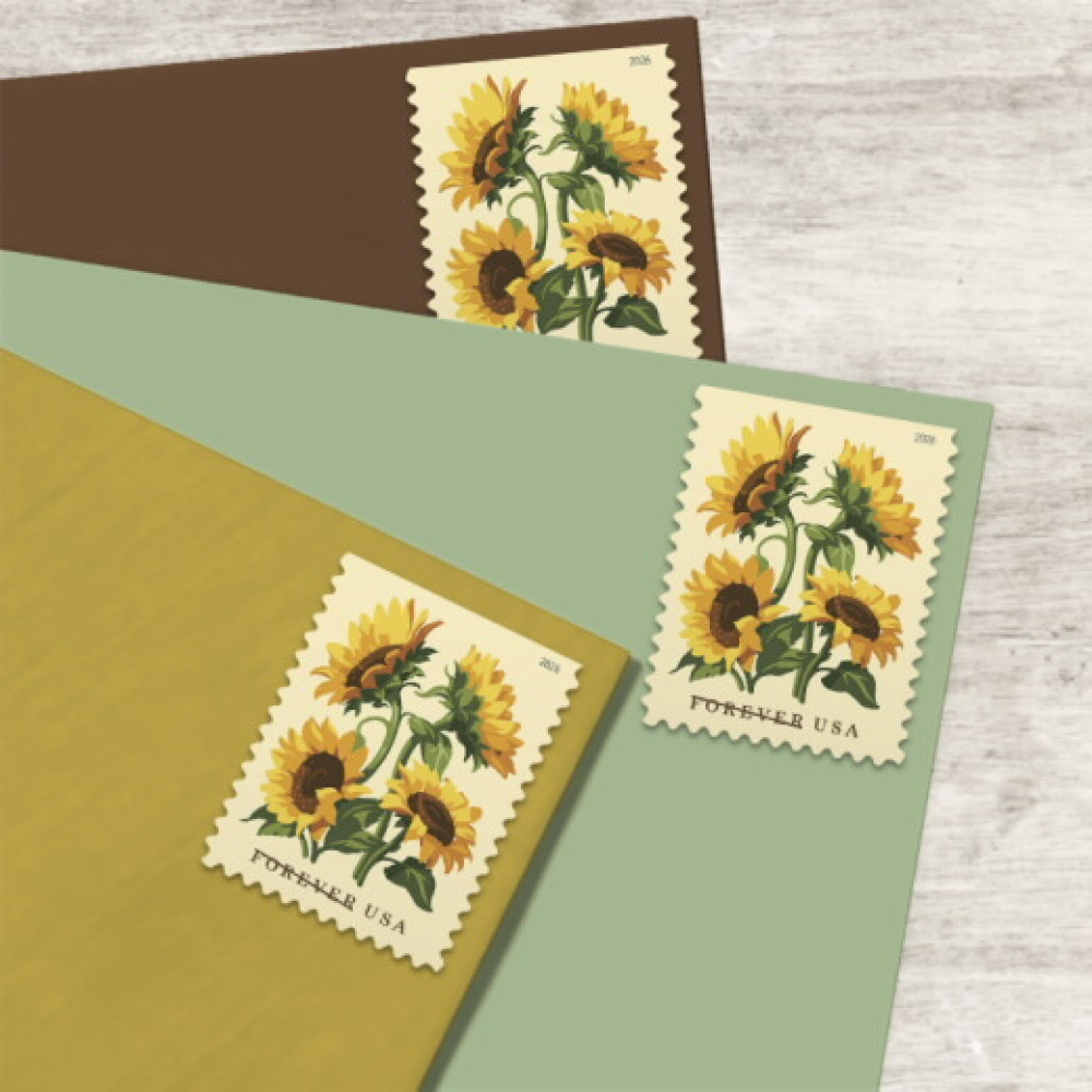 (2026) Sunflowers Forever Stamps, Book of 20