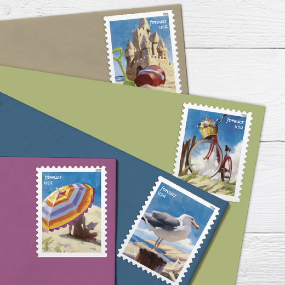(2026) A Day at the Beach Forever Stamps, Book of 20